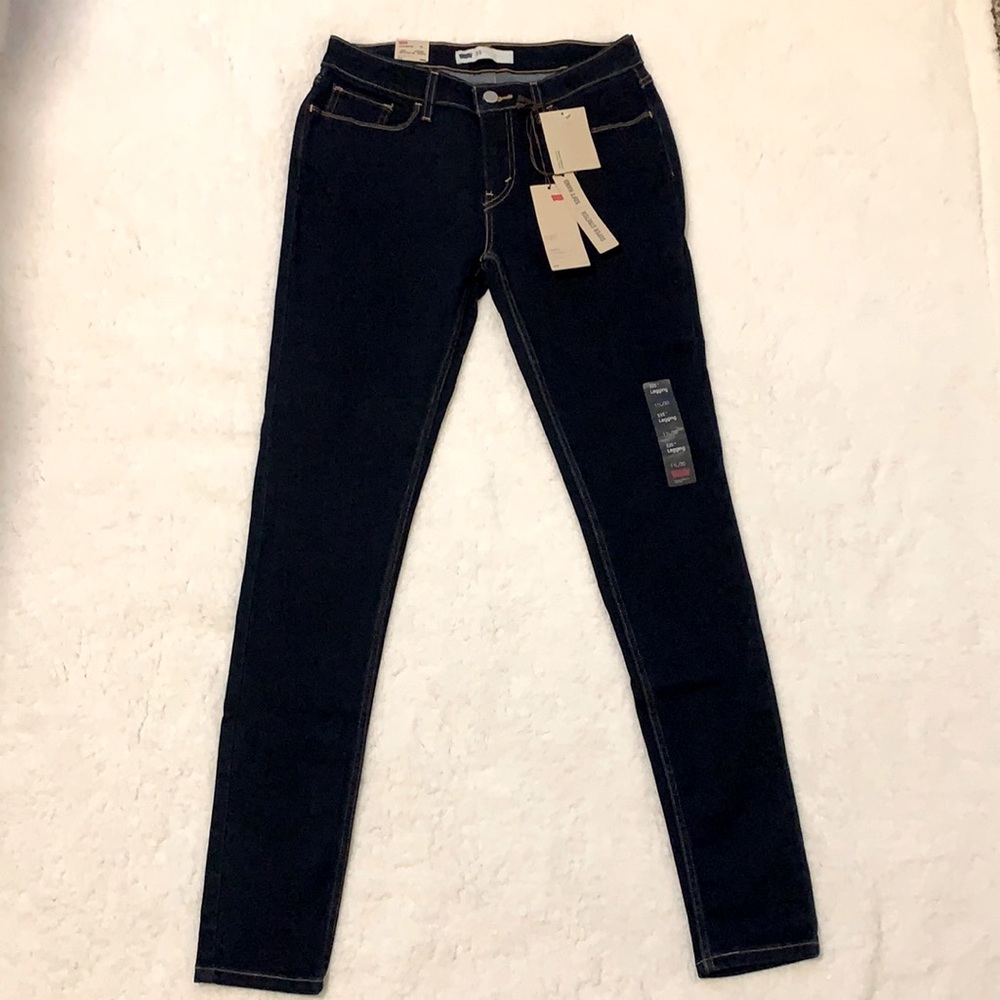Jean Levis Strauss leggings dark blue color Size 11L/30 and 13S/31 and 17M/33